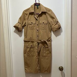 Ralph Lauren Tan Cotton Dress